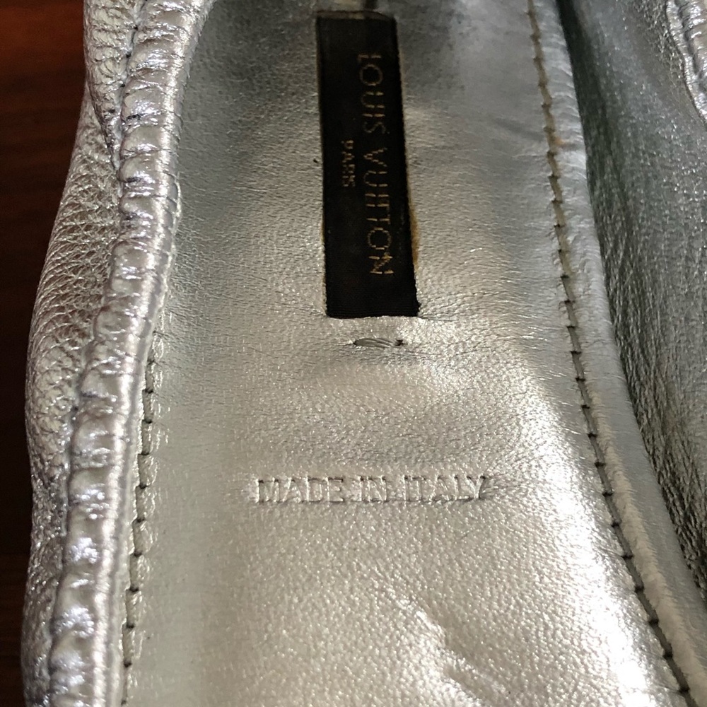 Louis Vuitton Silver Ballet Flats - Picture 7 of 11